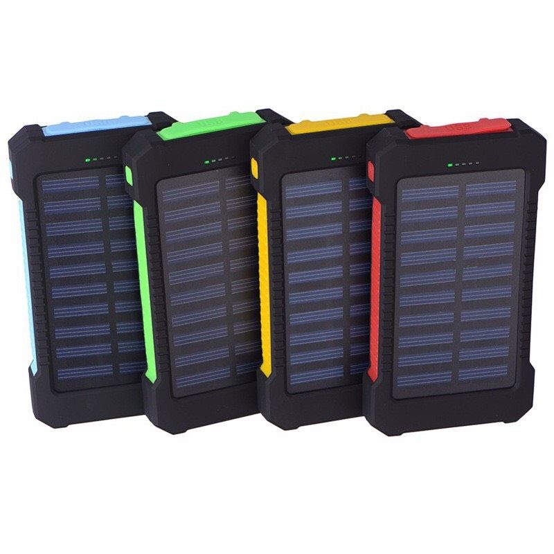 Sạc dự phòng năng lượng mặt trời 20000map chống nước tốt có đèn led