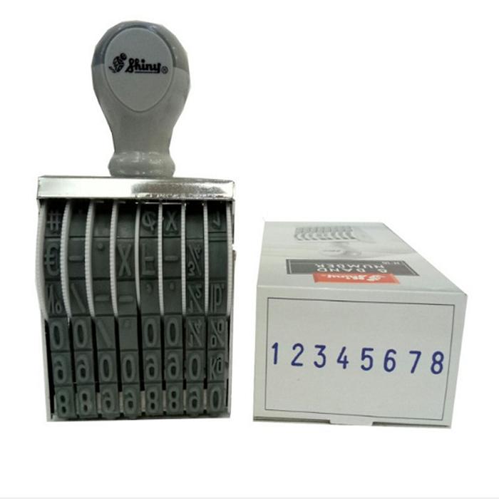 [HCM]Dấu 8 số xoay tay chấm mực ngoài 4mm Shiny N48