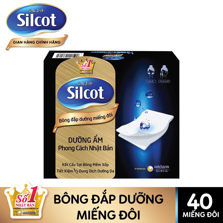 Bông Tẩy Trang Miếng Đôi Silcot Hộp 40 Miếng