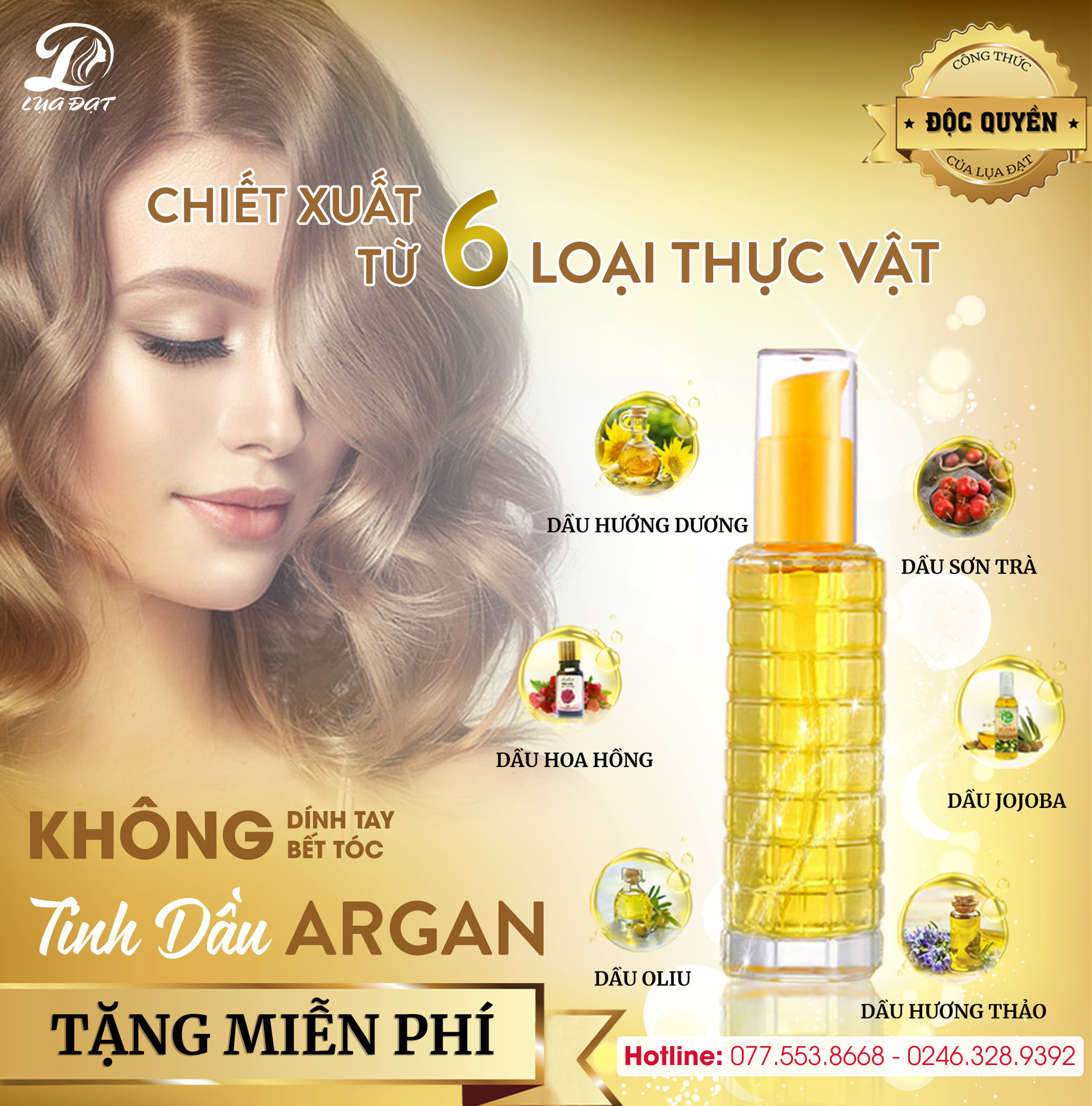 Tinh dầu dưỡng tóc ARGAN phục hồi tóc