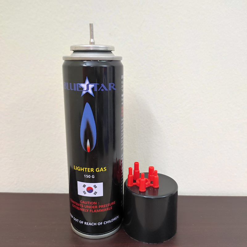 Bình Gas Blue Star Loại Nhỏ 180ML/150G Bơm Bật Lửa Khò Gas Chuyên Dụng Siêu Tiện Lợi Tặng Kèm 5 Đầu Bơm