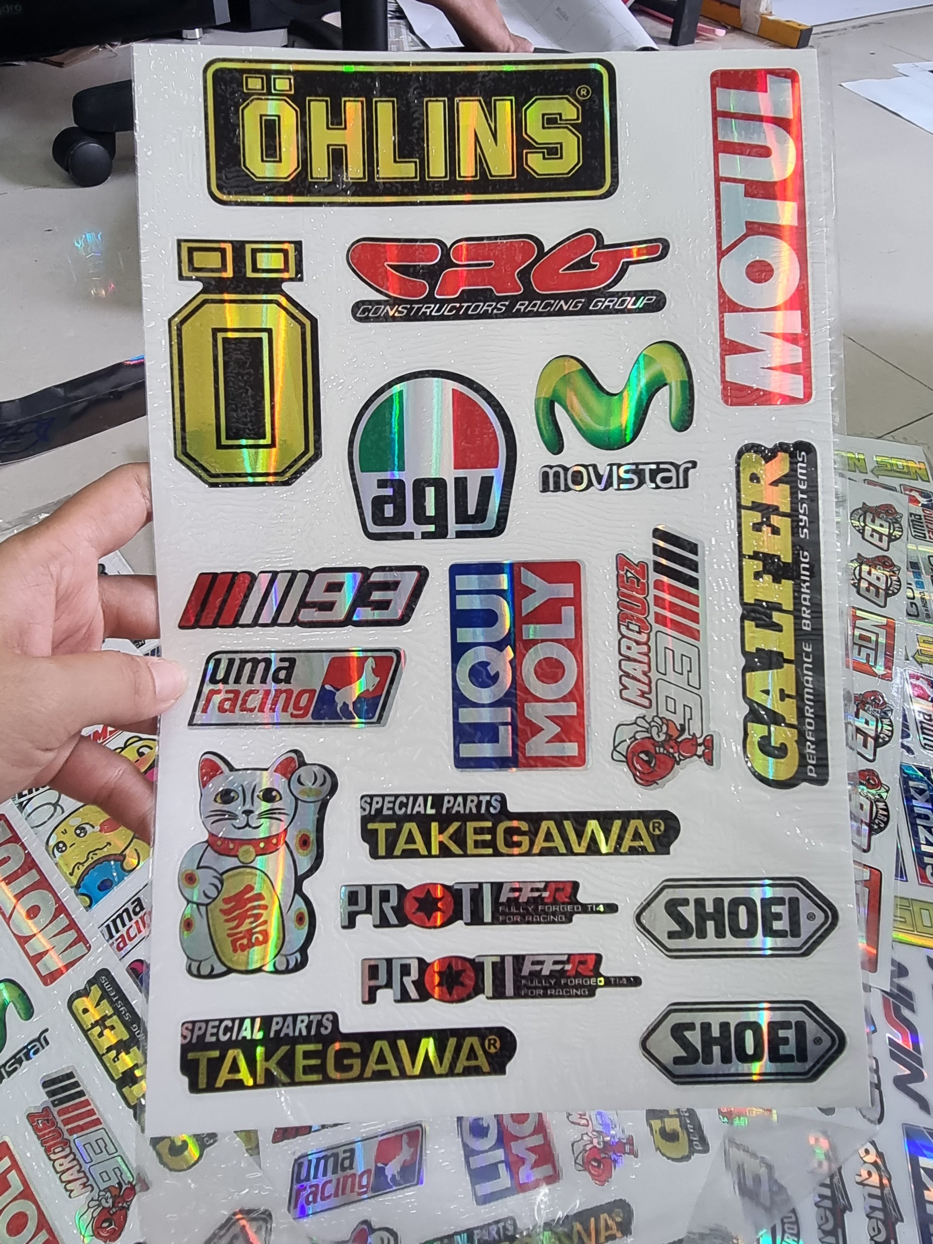 Logo sticker nhãn hiệu xe máy 7 màu trọn bộ