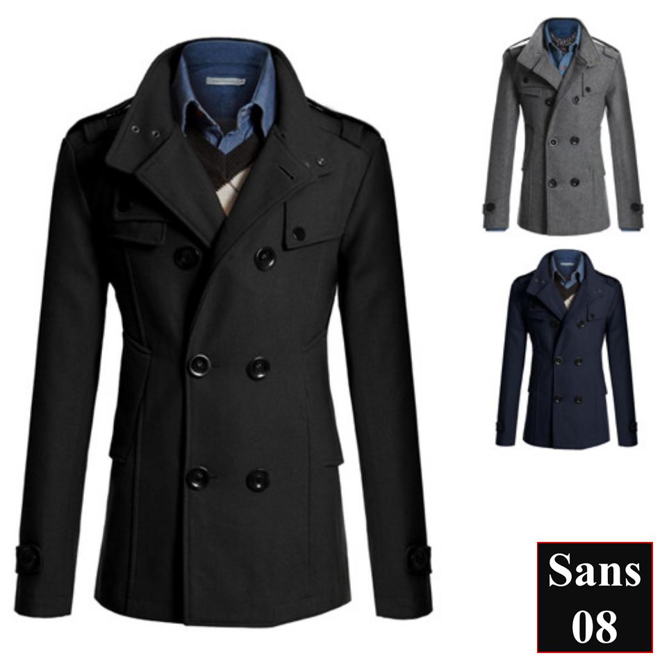 Áo dạ nam hàn quốc dáng ngắn Sans08 blazer mangto dáng vừa có bigsize cỡ lớn 2XL XXL 80KG 3XL XXXL 4XL 90KG