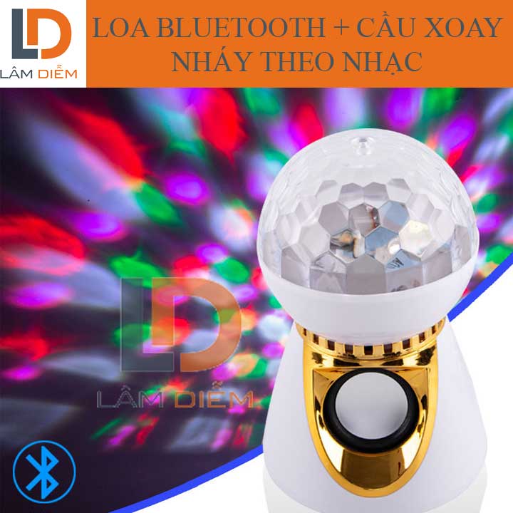 Bluetooth speaker combination Bridge rotating stage lights flash along with the music CQ2