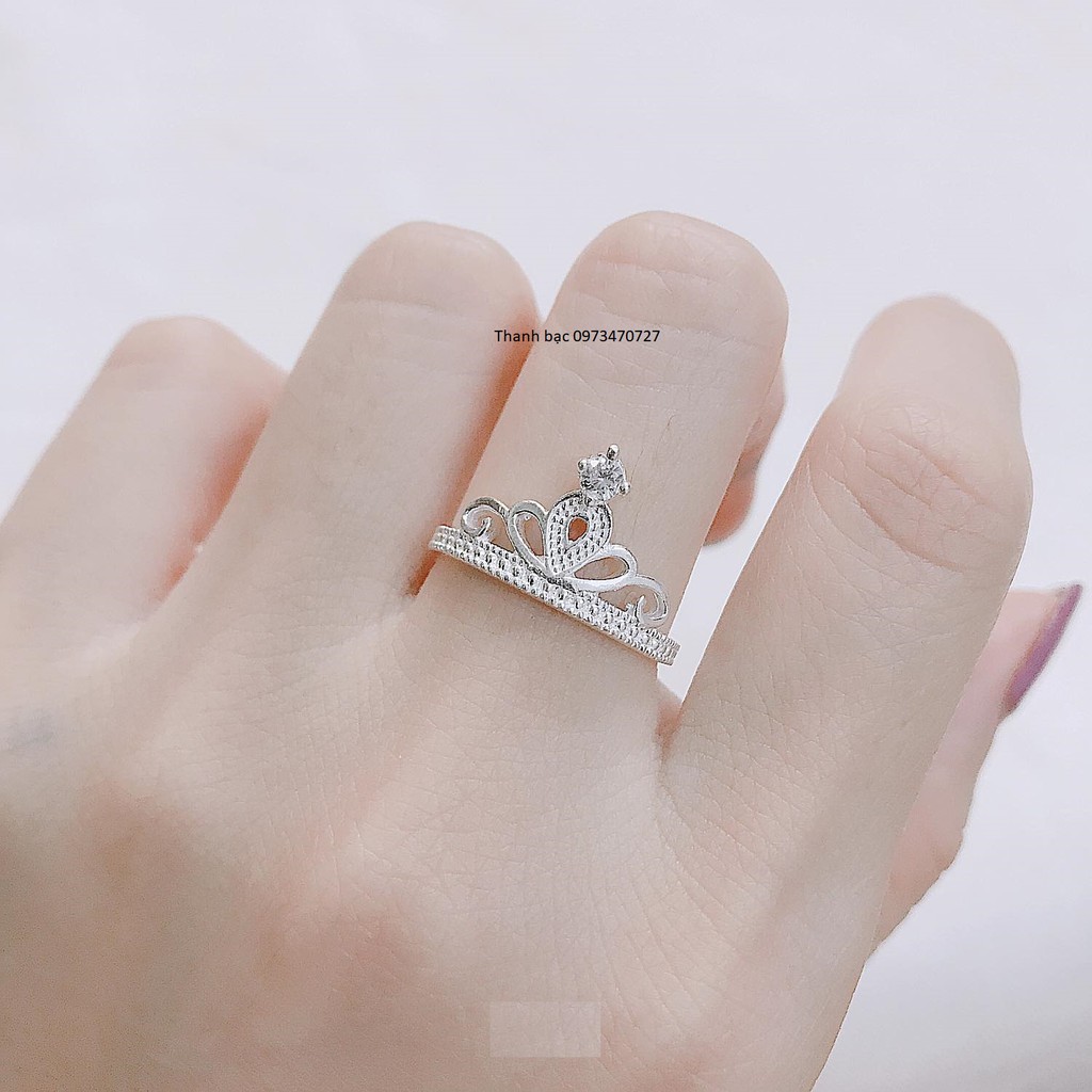 Gía xưởng bạc nhẫn vương miện mẫu mới rẻ