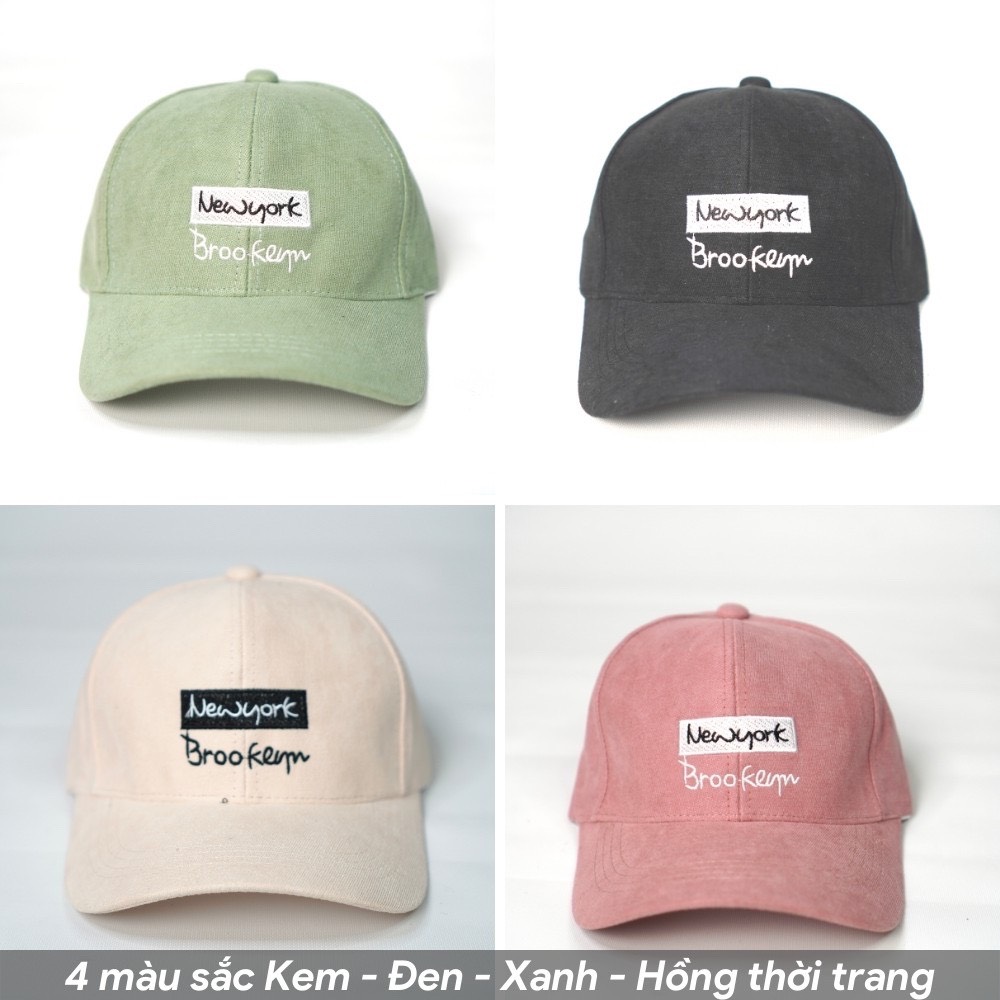 Mũ lưỡi trai thêu chữ Newyork thời trang phong cách unisex nam nữ-BALOHA