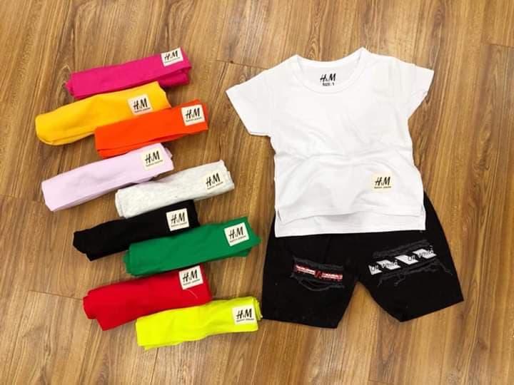 áo thun cotton ngắn tay bé trai bé gái