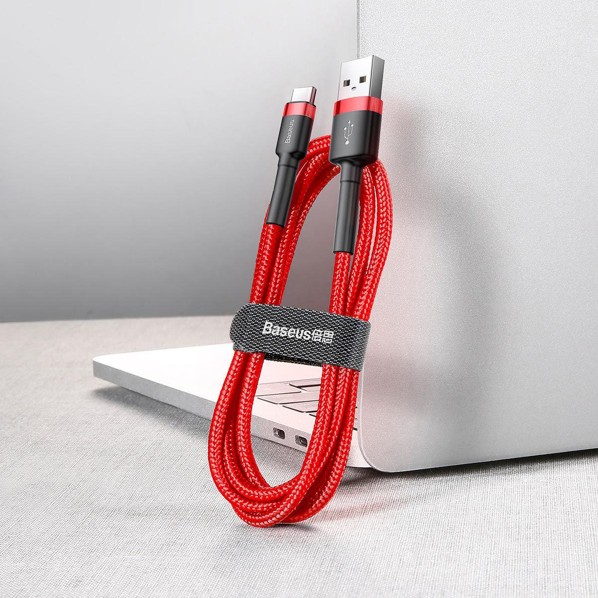 Cáp sạc Baseus Cafule USB - Type C 2m cho Samsung S8/S9/ Note8/ Note9/ Xiaomi/ Huawei/ Oppo/Nokia