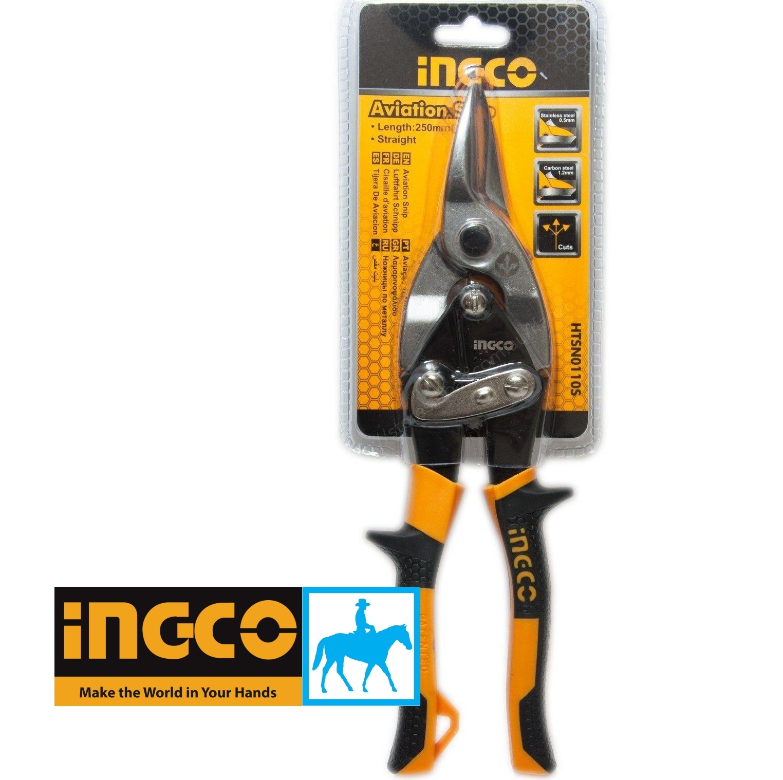 Kéo cắt tôn thẳng 10inch INGCO HTSN0110S