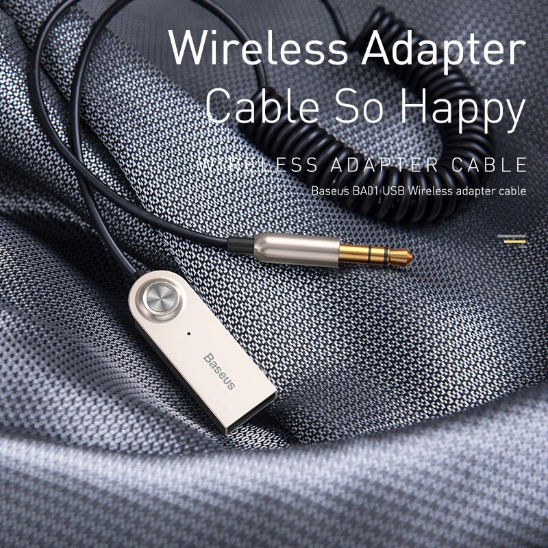 Baseus USB Bluetooth Adapter Dongle Cable CABA01 Đối Với Xe 3.5mm Jack Aux Bluetooth 5.0 4.2 4.0 Receiver Loa Âm Thanh Âm Nhạc transmitter - Phân phối bởi TopLink