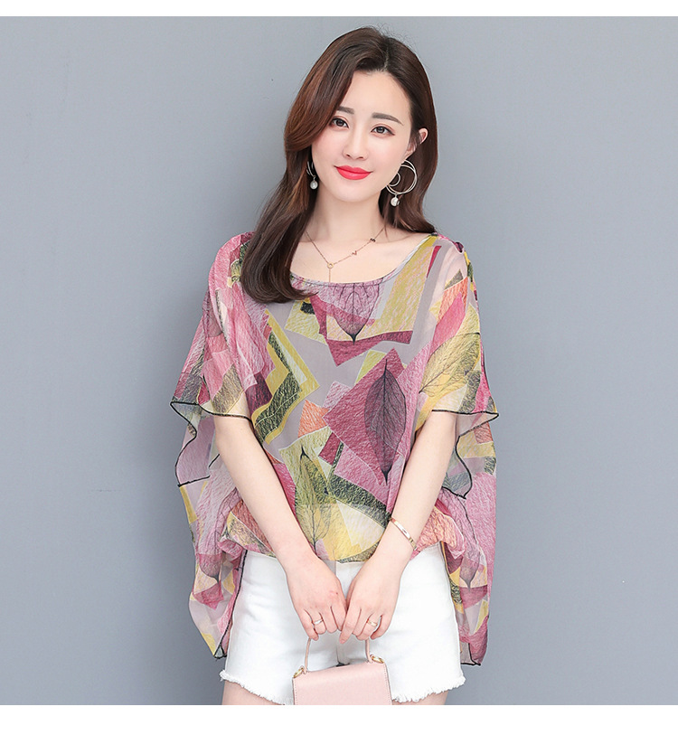 Áo kiểu nữ phối hoa dài tay sang trọng chất cotton co giản mẫu thu đông mới nhat 2019 LZ01677