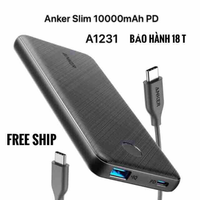Sạc Dự Phòng Anker PowerCore Slim 10000 PD A1231
