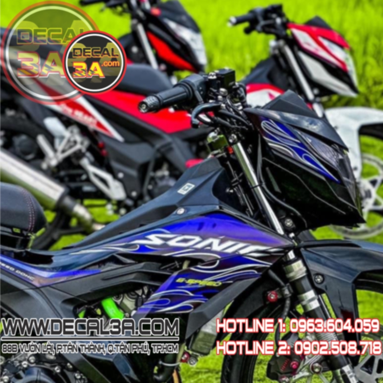 Sonic Blue Fire 150R removable stamp