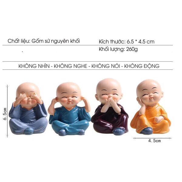 Bộ tượng 4 chú tiểu tứ không.