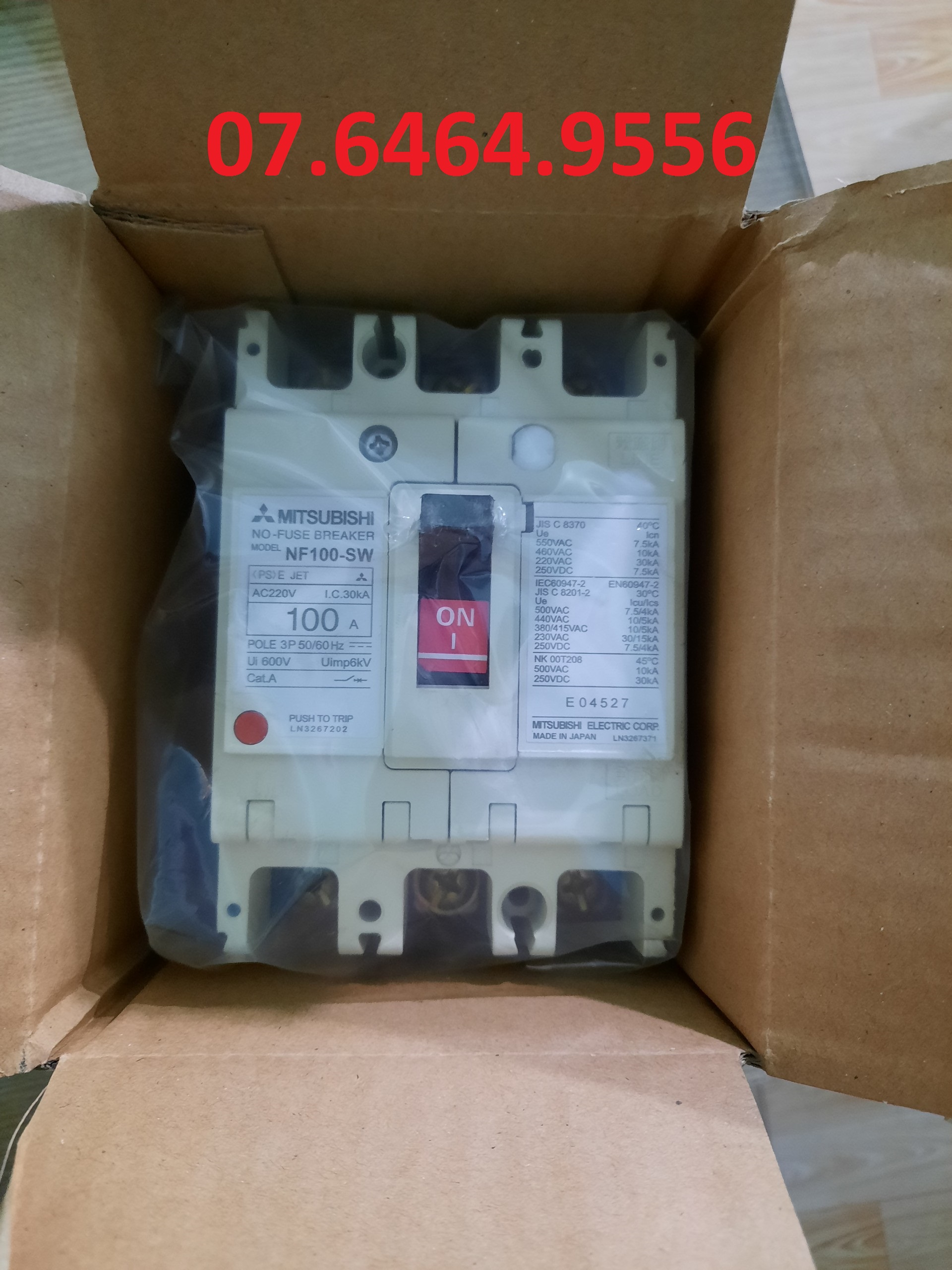 MCCB (APTOMAT) MITSUBISHI 150A 175A 200A MỚI NF250 NCV CHUẨN XUẤT NHẬT