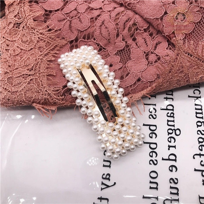 Set 4 kẹp tóc đính đá ngọc trai hangchinhhangvn kẹp tóc nhiều loại dễ thương