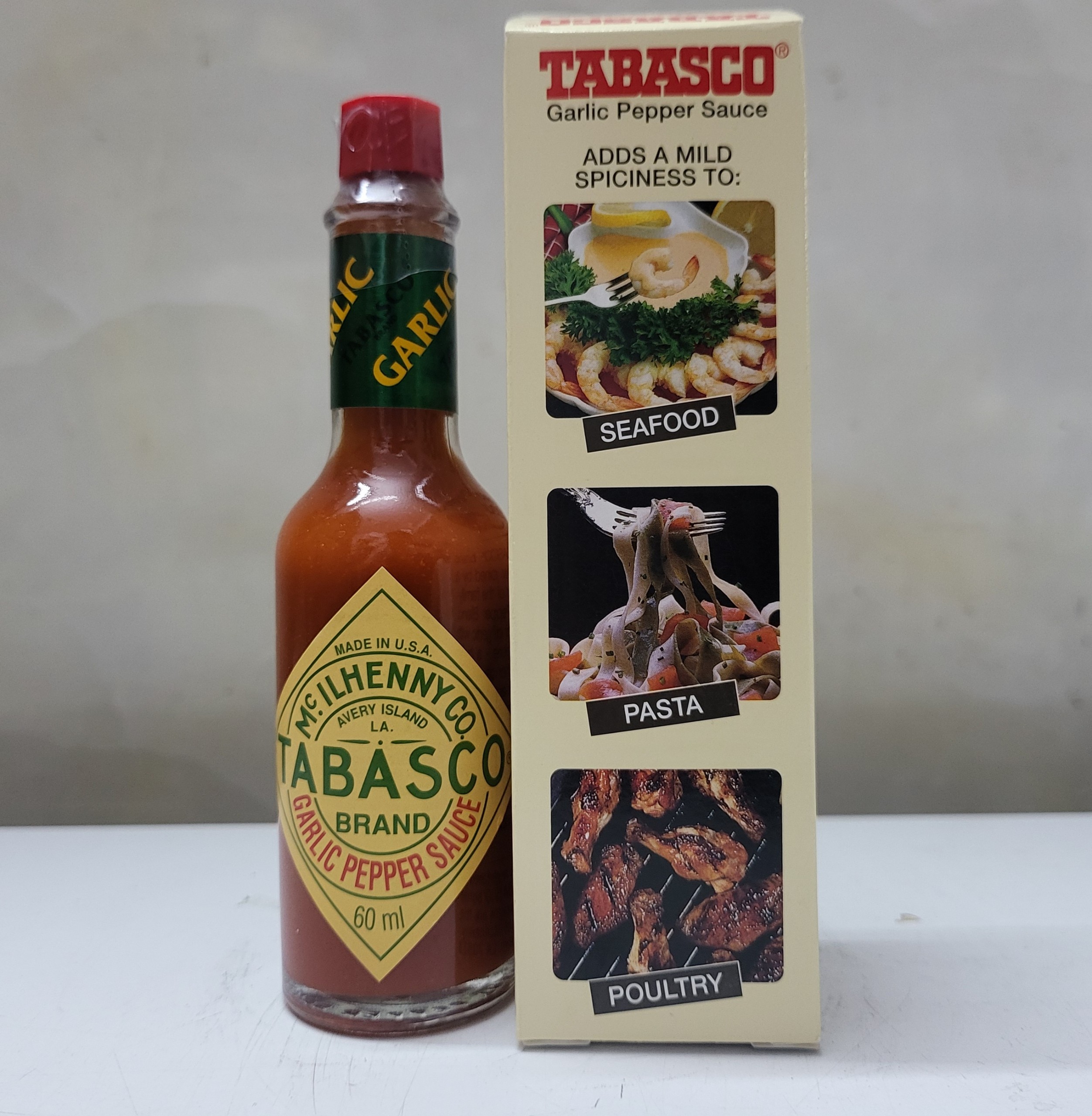[GARLIC 60ml] XỐT ỚT ĐỎ VỊ TỎI [USA] TABASCO Garlic Pepper Sauce (anm)