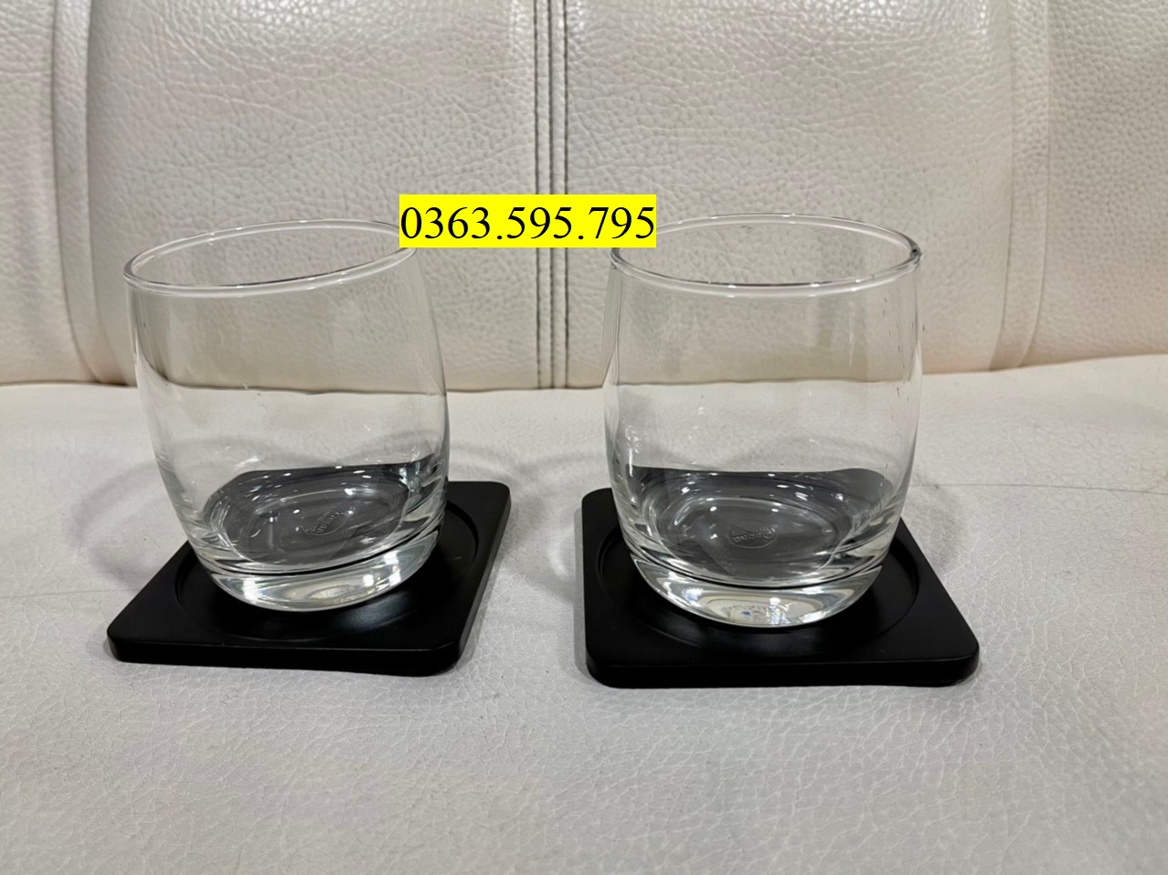 Lót ly gỗ sơn đen Lót ly màu đen ( Bộ 5 cái)