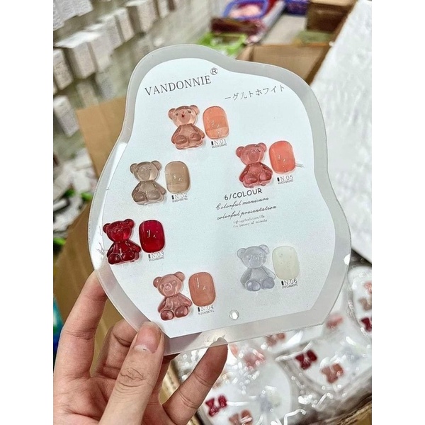 Set sơn thạch 6 màu - Sơn gel màu thạch đẹp xỉu