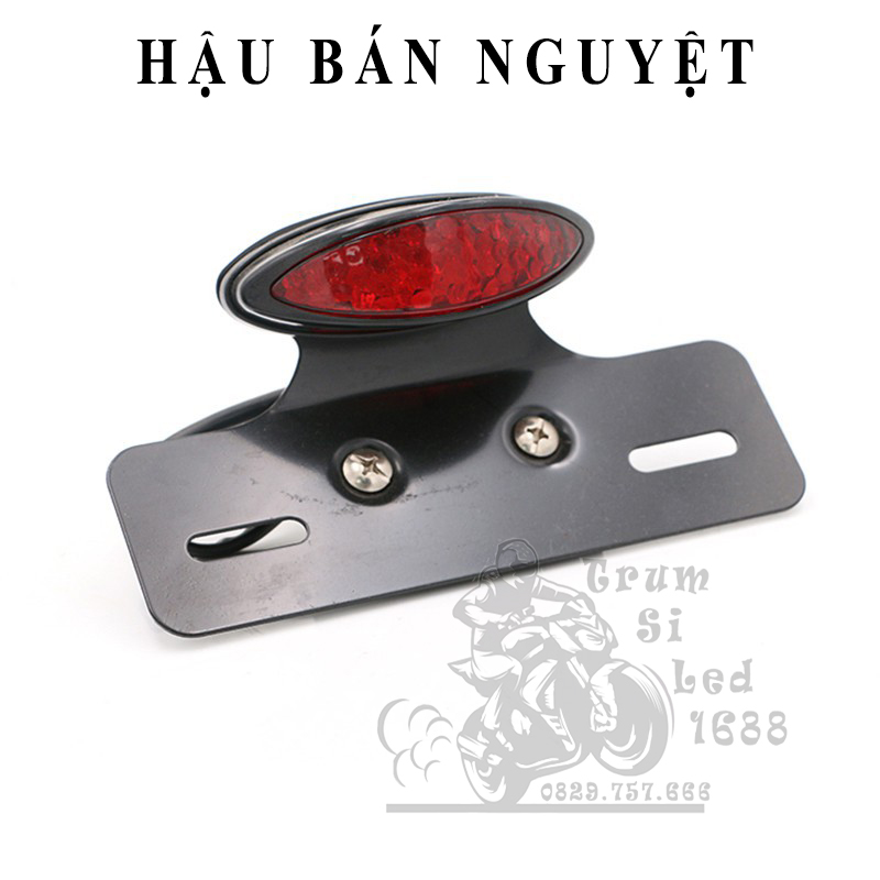 Đèn hậu led bán nguyệt đèn hậu led cao cấp cho xe máy độ hình elip , chuyên dùng cho các dòng sport, win ,cafe racer