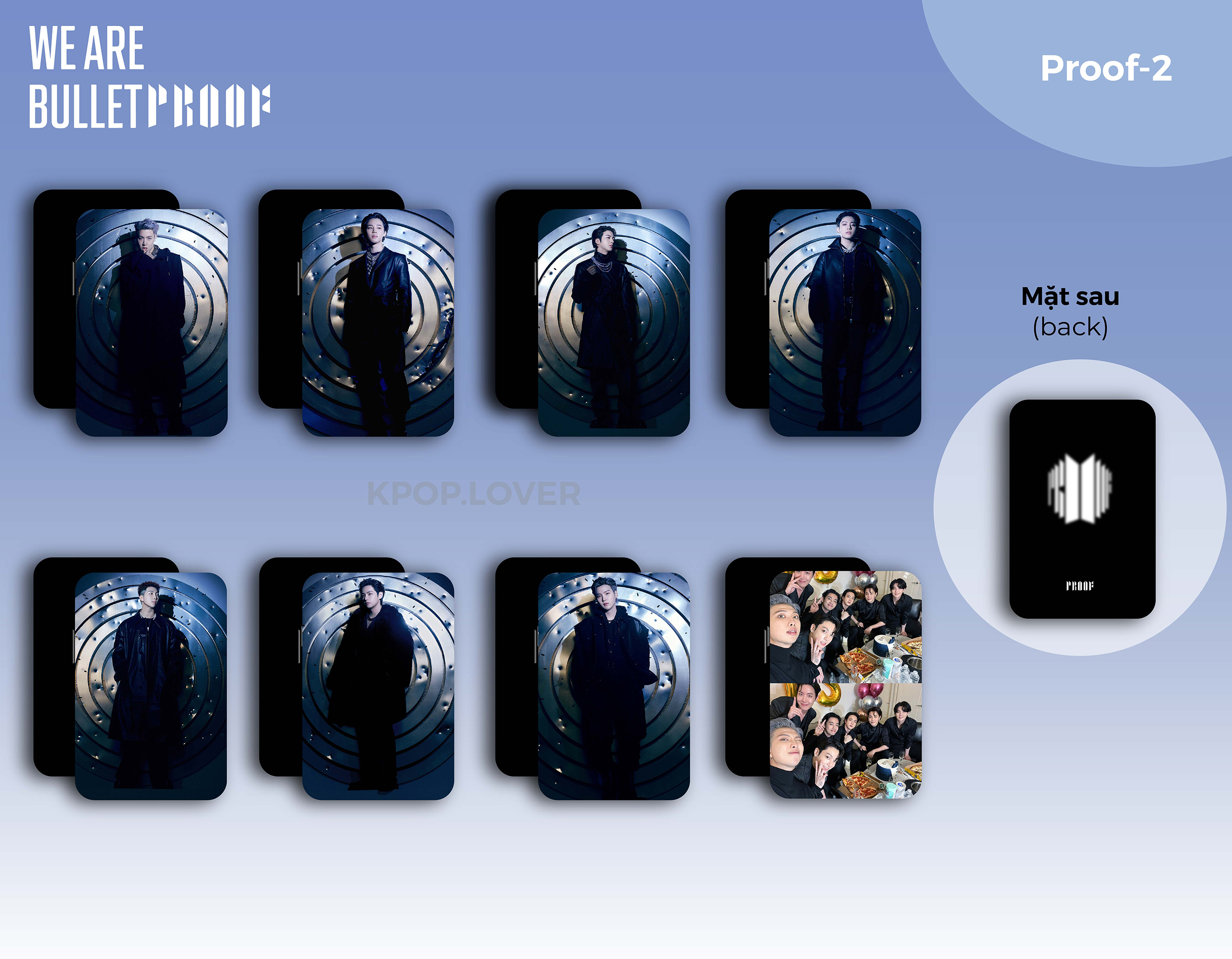 SET 8 CARD BTS PROOF