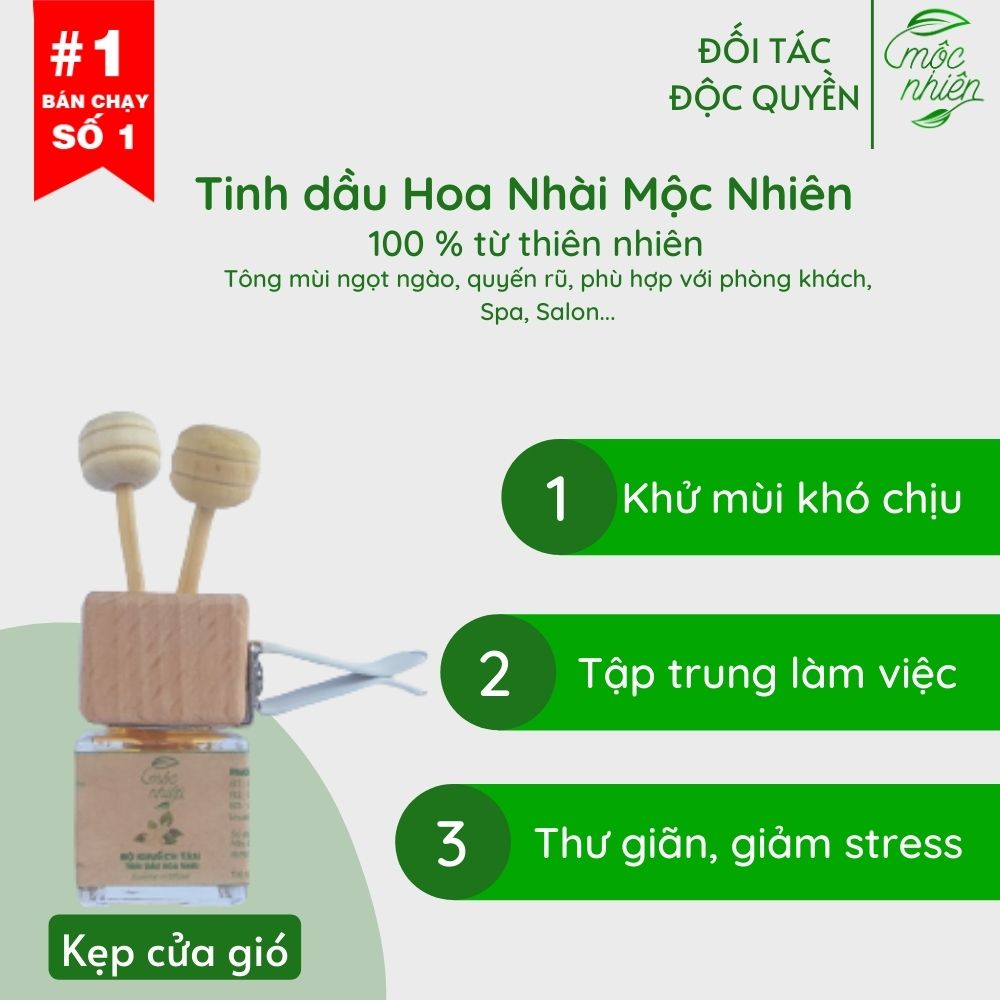 Tinh dầu thơm kẹp cửa gió ô tô, quạt, điều hòa không khí