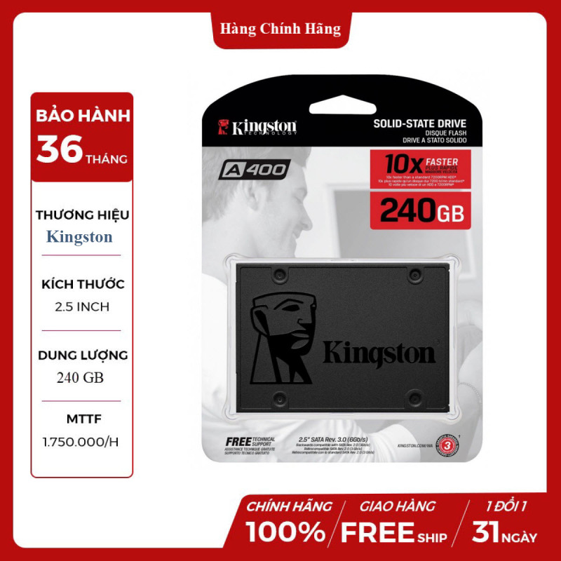 Bảng giá [Giảm Giá Sốc-Shop Mới] Ổ cứng SSD Kingston A400 240GB Sata 3 (SA400S37/240G) - Hàng Chính Hãng Phong Vũ