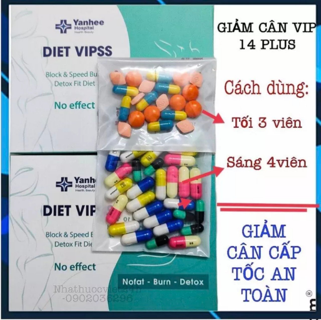 Giảm Cân Vip 7 Plus Thái Lan (1 tuần giảm 1-4kg)