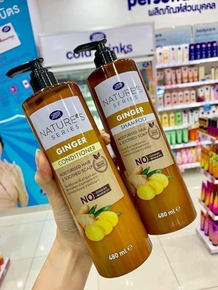 CẶP DẦU GỘI - XẢ GỪNG HỮU CƠ BOOTS THÁI LAN