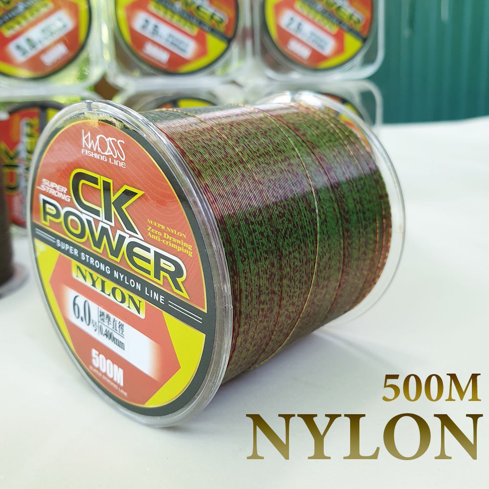 Cước câu cá tàng hình nylon ck power cao cấp dây trục câu cá siêu bền ck-500m