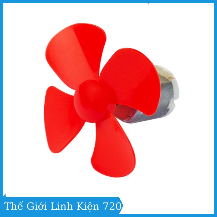 Propeller mini for motor width 56mm shaft 2mm plastic material flexible, 4 Color random