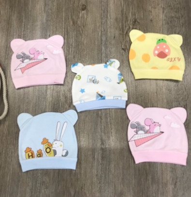 Mũ cotton Sơ Sinh Cho Bé dưới 3 tháng