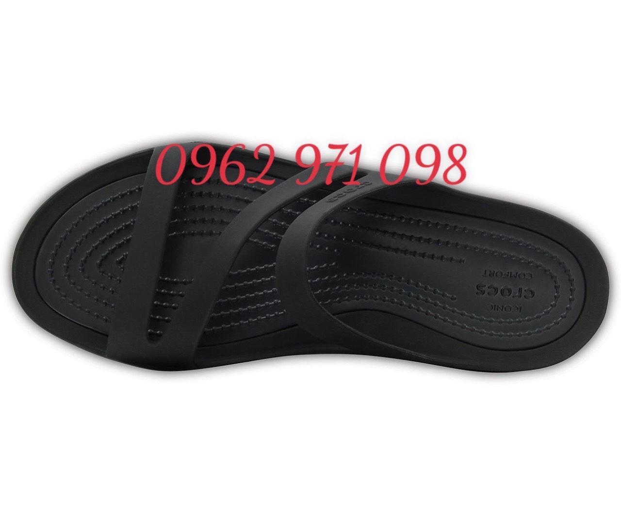 Dép lê Wave Swiftwater Crocs (Đen/Đen)