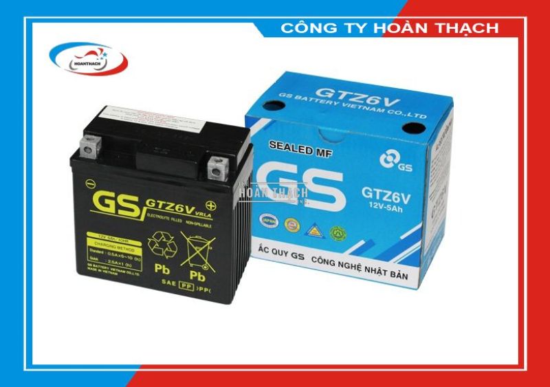 Bình Ắc Quy Khô GS GTZ6V có tuổi thọ cao, chất lượng ổn định