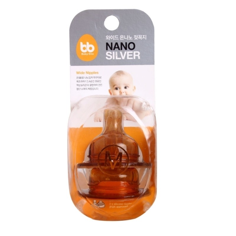 Núm ti thay bình sữa Nano Silver
