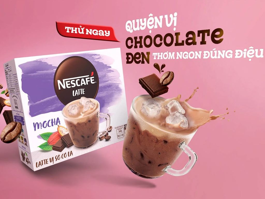Nescafe Cà Phê Hòa Tan Latte Vị Socola (Mocha) 240gr