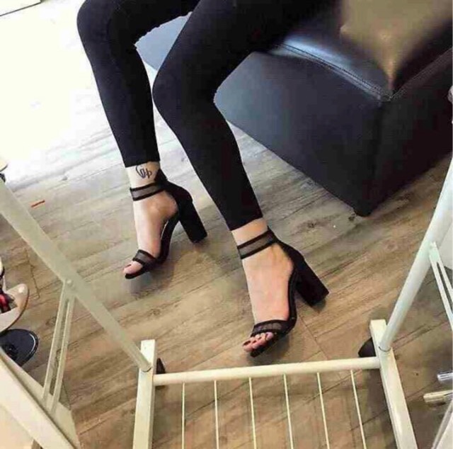 Giày Cao Gót 7P Quai Lưới