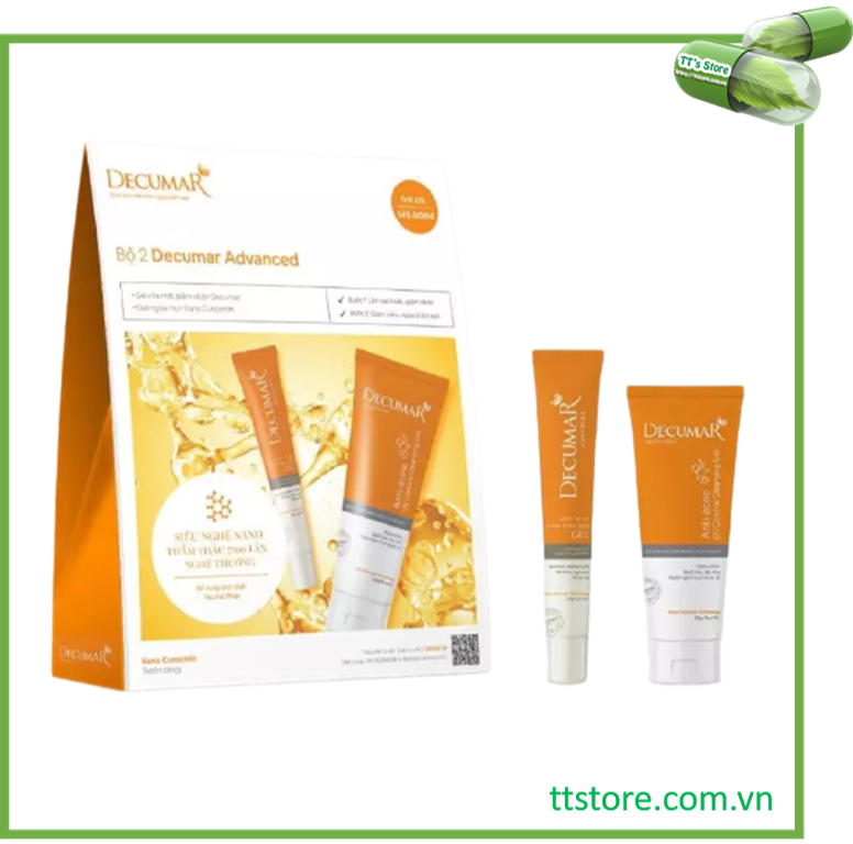 [HCM][NEW] Combo 2 DECUMAR ADVANCED [Gel ngừa mụn gel rửa mặt kiềm nhờn] (Decuma advance)