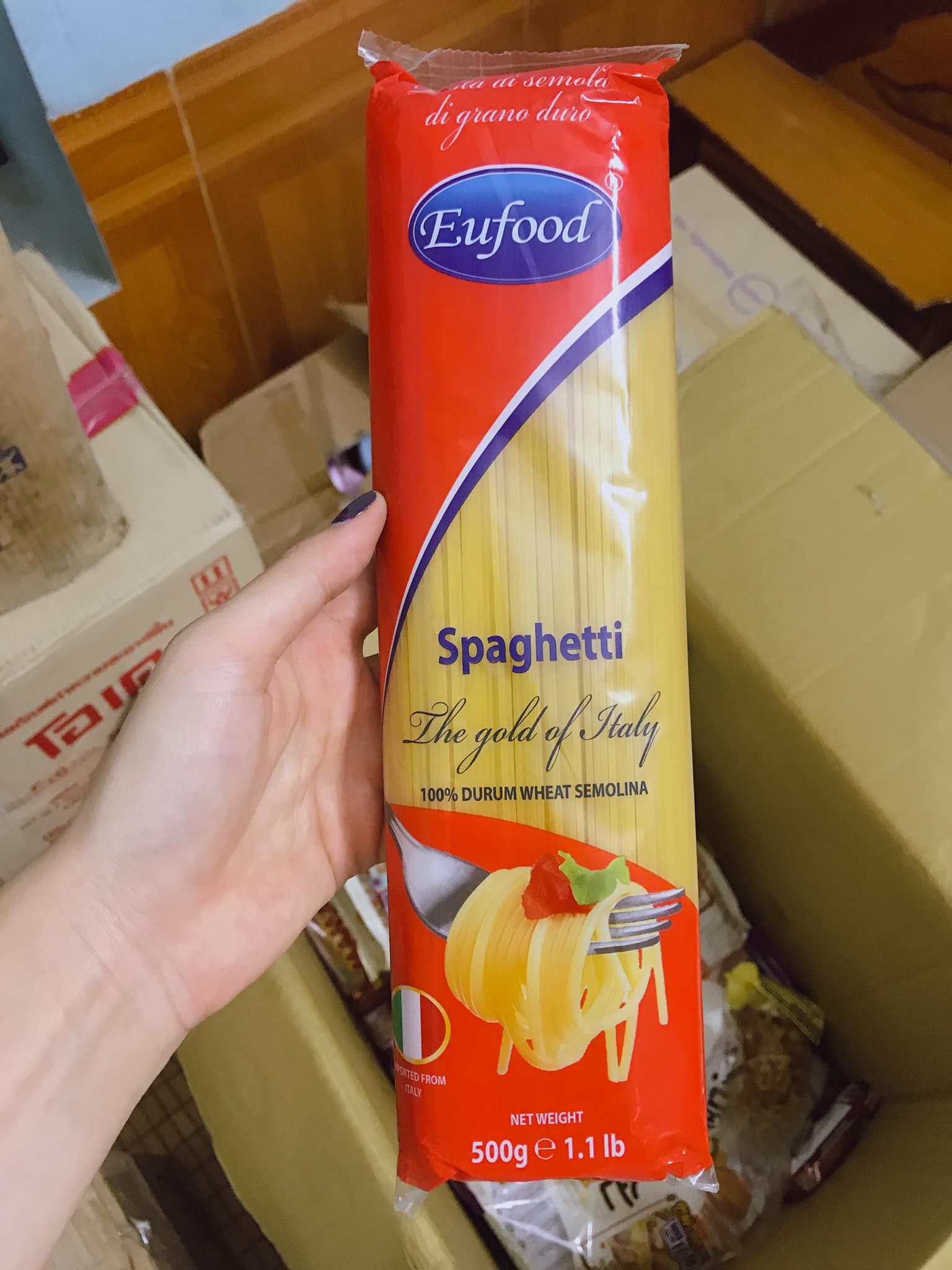Mì Ý Spaghetti Eufood gói 500g