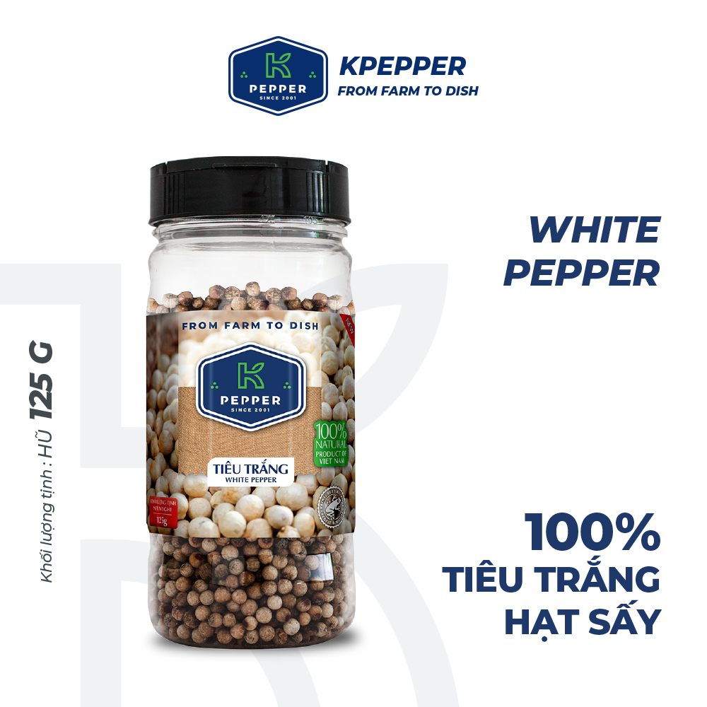 Whole White Pepper K Pepper 125g 1 Jar