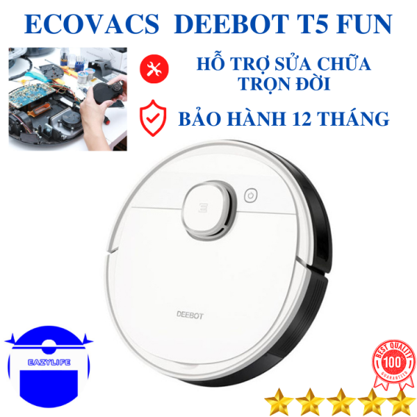 Robot hút bụi lau nhà ecovacs deebot T5 Fun - DX33 , hàng chính hãng ,giá trẻ ,tự động thông minh