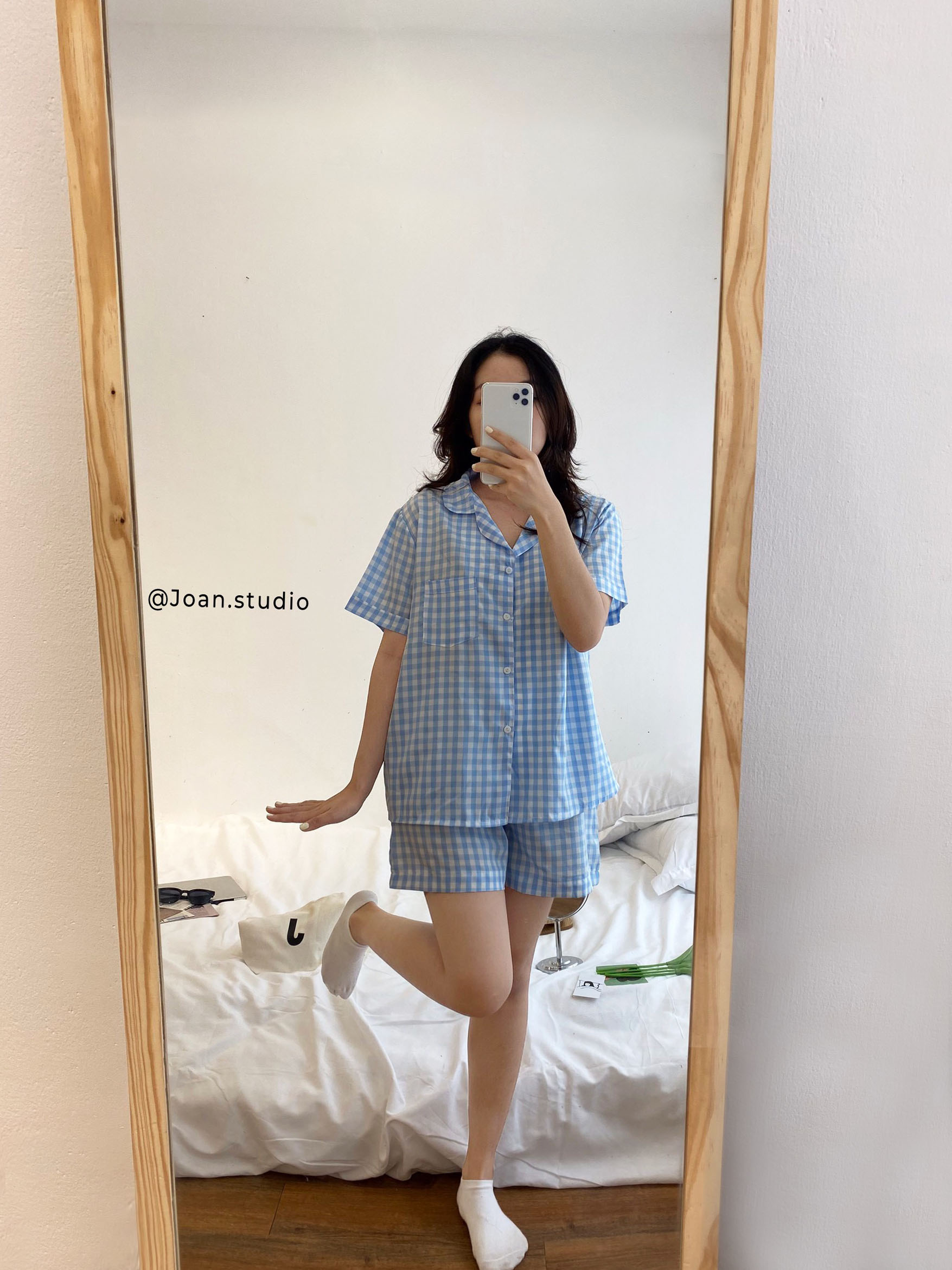 [CARO PYJAMA] - Đồ Ngủ Nữ, Đồ Mặc Ở Nhà Chất Kate Bộ Ngắn