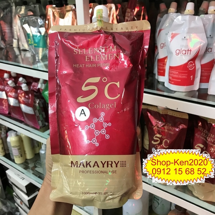 Duỗi ép uốn tóc 5C Colagel 1000ml x2 (A-B) (1-2)