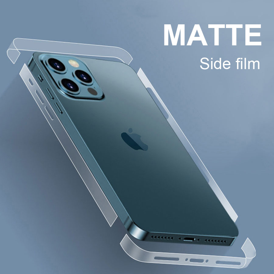 Miếng dán viền điện thoại dẻo PPF AG nhám chống bám vân tay SD Design thích hợp cho iPhone 15 Pro Max 12 13 14 Pro Max 14 15 Plus 12 13 mini