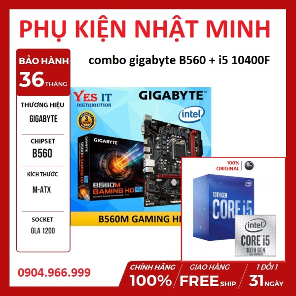 [BÁN CẮT LỖ] Combo Main gigabyte B560M gaming HD or Asus EX B560M V5 + i5 10400F Full box hãng bảo hành 36 tháng lỗi đổi mới
