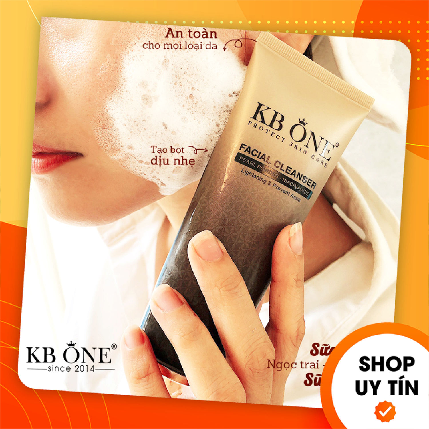 Sữa Rửa Mặt Ngọc Trai Đàn Hồi KB One
