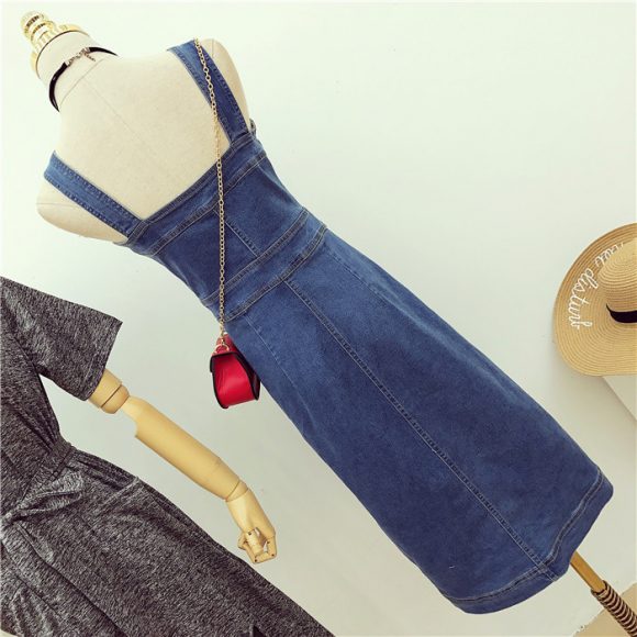 ĐẦM YẾM JEAN FORM DÀI  CÁ TÍNH D778
