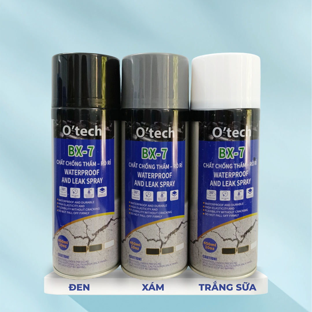 Bình xịt O'tech BX-7 Chất chống thấm - rò rỉ (450ml) Waterproof & Leak Spray