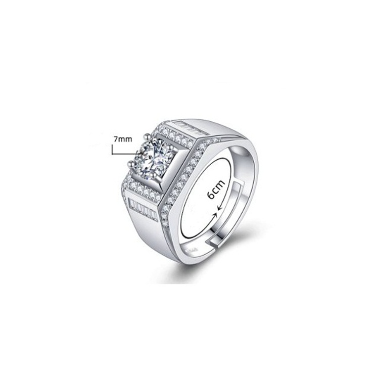 Nhẫn thời trang nam HK bạc ý S925 N56