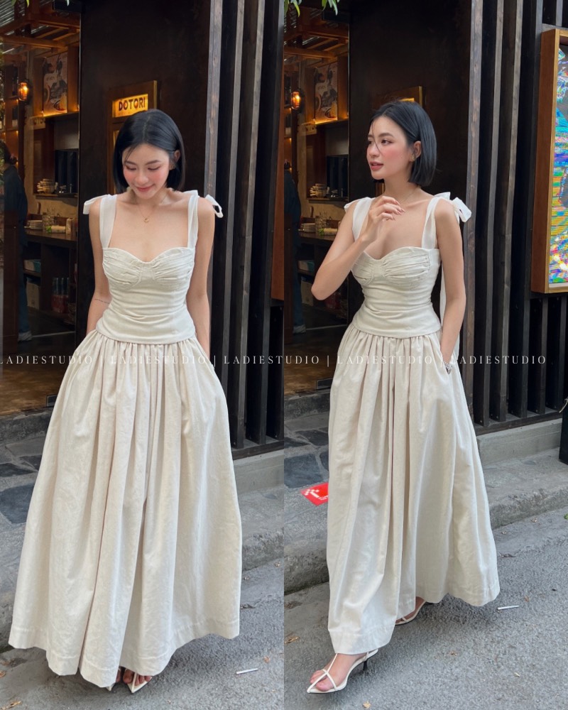 Áo cúp ngực cột dây nơ Muse Top, AO56, Ladie Studio